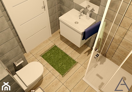 jasne przestrzenie - Mała bez okna łazienka, styl skandynawski - zdjęcie od Studio Projektów
