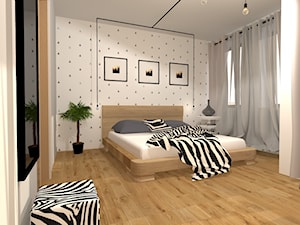 Sypialnia z garderobą - Sypialnia, styl nowoczesny - zdjęcie od Studio Projektów