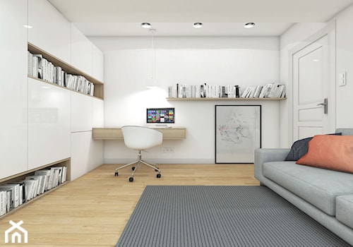 pokój dla gości/ biuro i garderoba w jednym - zdjęcie od PAAS Pracownia Projektowa