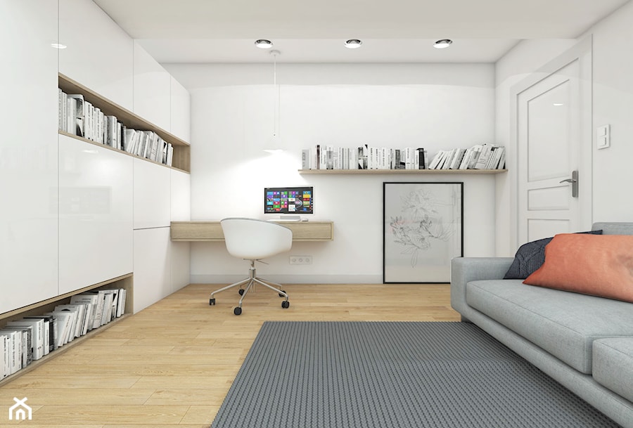 pokój dla gości/ biuro i garderoba w jednym - zdjęcie od PAAS Pracownia Projektowa