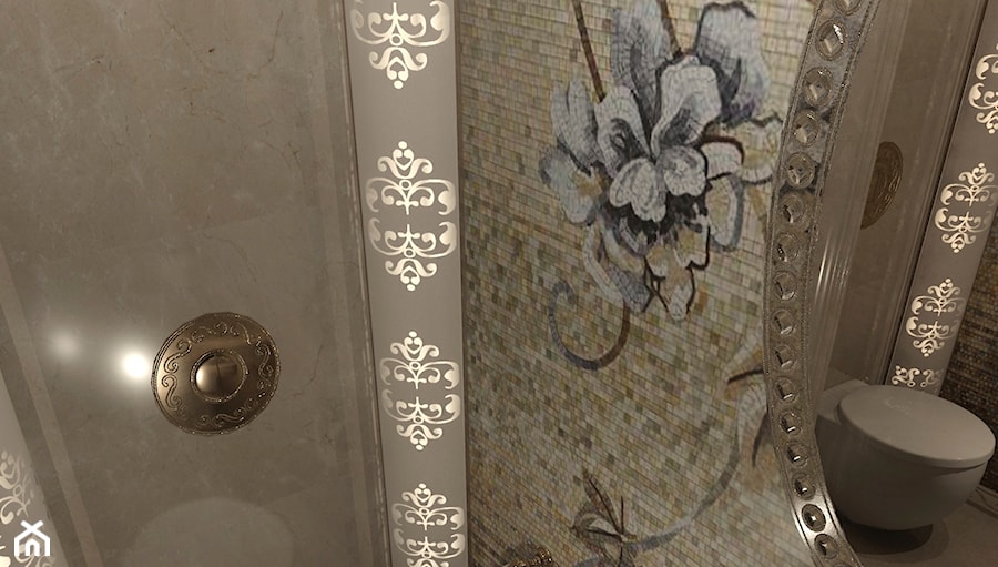 Mozaiki kwiatowe - Łazienka, styl glamour - zdjęcie od ZYGMUNT SP. Z O.O.