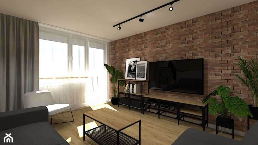 Mieszkanie w Chrzanowie - Salon, styl industrialny - zdjęcie od iStudioo