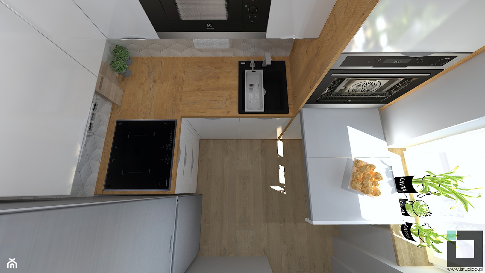Bardzo mała kuchnia w bloku - zdjęcie od iStudioo - Homebook