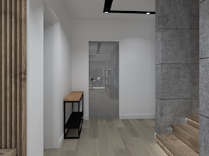 Nowoczesny projekt domu jednorodzinnego - Średni biały hol / przedpokój, styl nowoczesny - zdjęcie od iStudioo