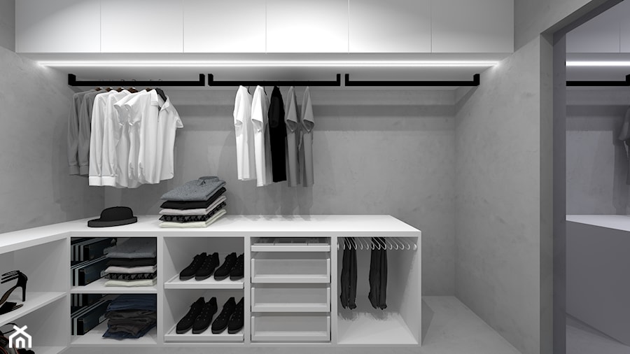 Dom parterowy - Garderoba, styl minimalistyczny - zdjęcie od iStudioo