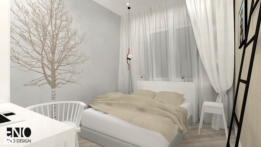 Mieszkanie 70m2 - Sypialnia, styl rustykalny - zdjęcie od Eno Design