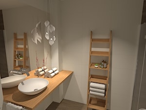 Łazienka - Mała bez okna z lustrem łazienka - zdjęcie od m3projekt