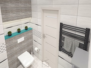 Niewielka łazienka w odcieniach szarości - Łazienka, styl minimalistyczny - zdjęcie od KN.wnętrza