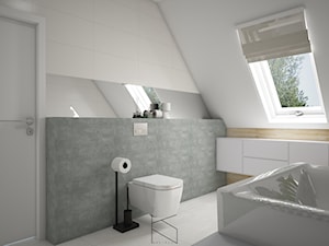 Projekt łazienki na poddaszu - Łazienka, styl minimalistyczny - zdjęcie od KN.wnętrza