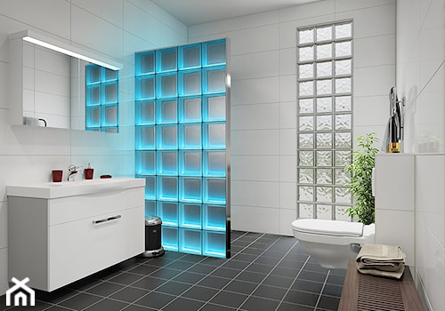 Luksfery - Średnia łazienka z oknem, styl nowoczesny - zdjęcie od antonina565