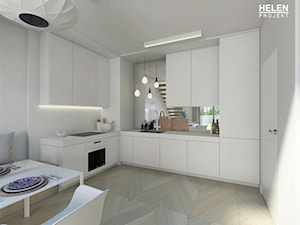 ZALASEWO PARK - MIESZKANIE Z ANTRESOLĄ 105M2 - Kuchnia, styl minimalistyczny - zdjęcie od HELEN PROJEKT