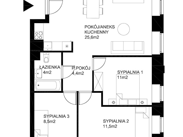 MŁYN NAD CYBINĄ - mieszkanie 65m2