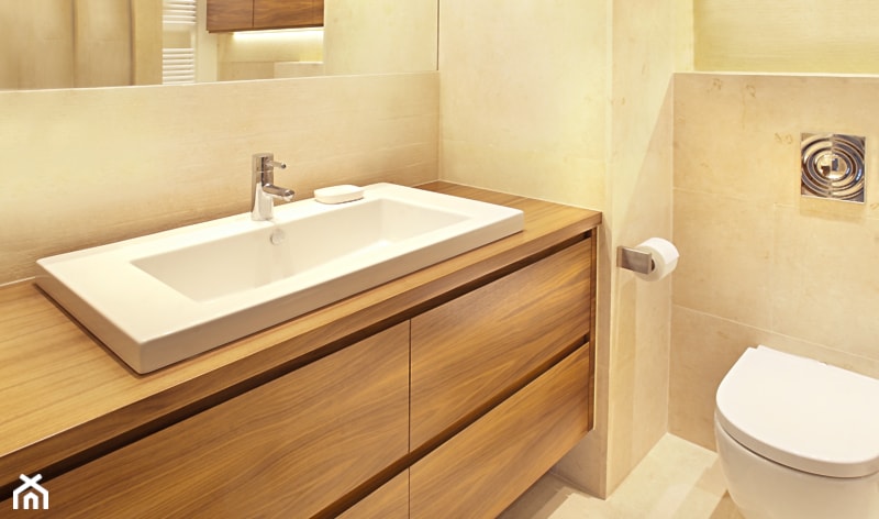 Mała łazienka, styl nowoczesny - zdjęcie od Qbik Design