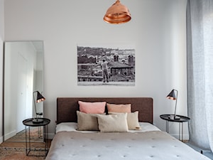 WILANÓW - Średnia biała sypialnia, styl skandynawski - zdjęcie od PINKMARTINI