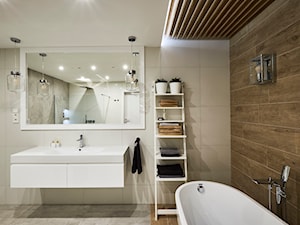 Nowoczesne wnętrze - Duża z punktowym oświetleniem łazienka, styl nowoczesny - zdjęcie od Vprojekt design by Weronika