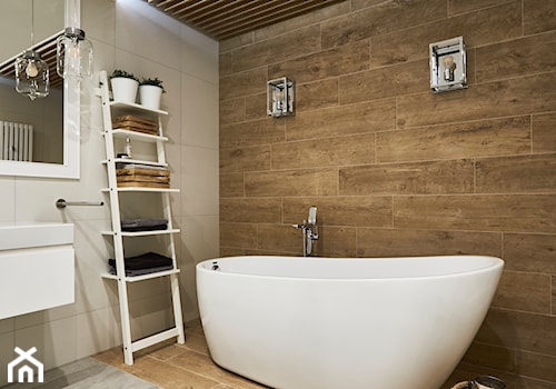 Nowoczesne wnętrze - Duża jako pokój kąpielowy z punktowym oświetleniem łazienka, styl nowoczesny - zdjęcie od Vprojekt design by Weronika