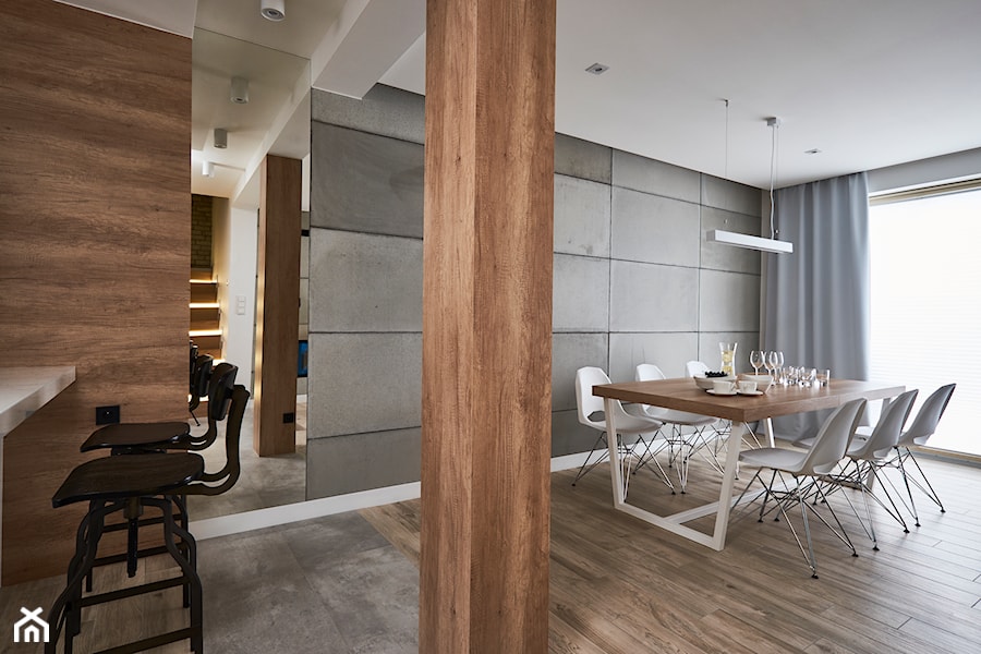 Nowoczesne wnętrze - Duża szara jadalnia jako osobne pomieszczenie, styl nowoczesny - zdjęcie od Vprojekt design by Weronika