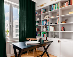 Realizacja Lipiec 2018 - Średnie w osobnym pomieszczeniu białe biuro, styl nowoczesny - zdjęcie od Vprojekt design by Weronika - Homebook