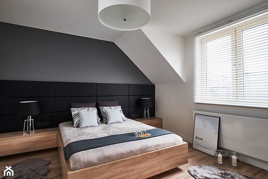Nowoczesne wnętrze - Średnia sypialnia na poddaszu, styl nowoczesny - zdjęcie od Vprojekt design by Weronika