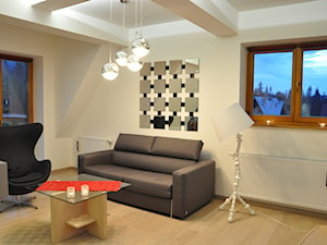wakacyjny apartament w Zakopanem - Mały biały salon, styl skandynawski - zdjęcie od lorenc agnieszka