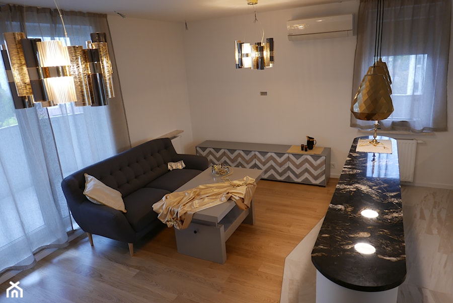apartament na Mokotowie - Salon, styl nowoczesny - zdjęcie od lorenc agnieszka