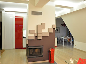wakacyjny apartament w Zakopanem - Mały biały szary salon z jadalnią, styl nowoczesny - zdjęcie od lorenc agnieszka