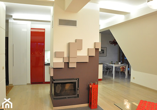 wakacyjny apartament w Zakopanem - Mały biały szary salon z jadalnią, styl nowoczesny - zdjęcie od lorenc agnieszka