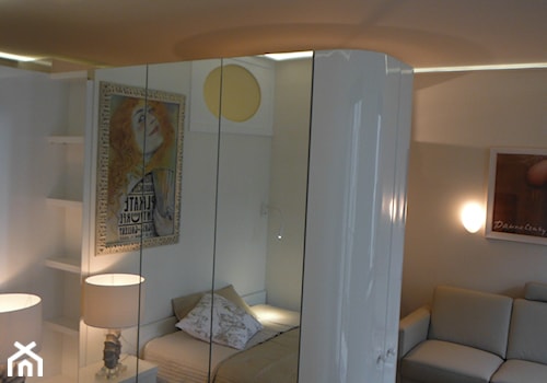 malutki apartament na Powiślu 26m2 - Sypialnia, styl nowoczesny - zdjęcie od lorenc agnieszka
