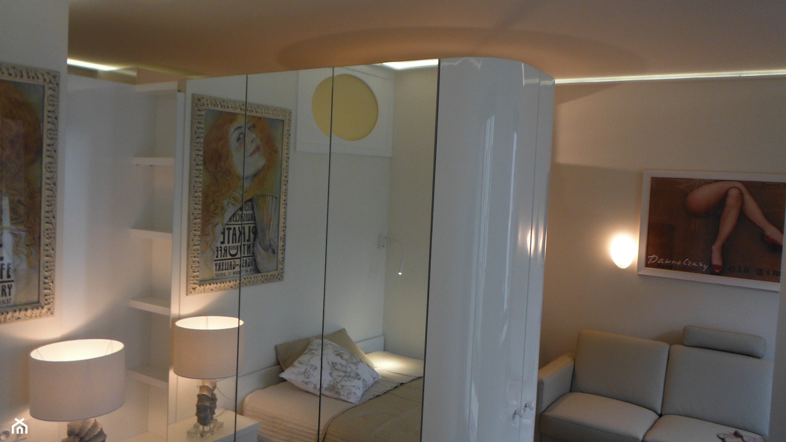 malutki apartament na Powiślu 26m2 - Sypialnia, styl nowoczesny - zdjęcie od lorenc agnieszka - Homebook