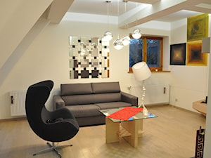 wakacyjny apartament w Zakopanem - Mały biały salon, styl nowoczesny - zdjęcie od lorenc agnieszka