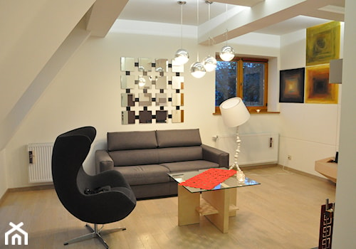 wakacyjny apartament w Zakopanem - Mały biały salon, styl nowoczesny - zdjęcie od lorenc agnieszka