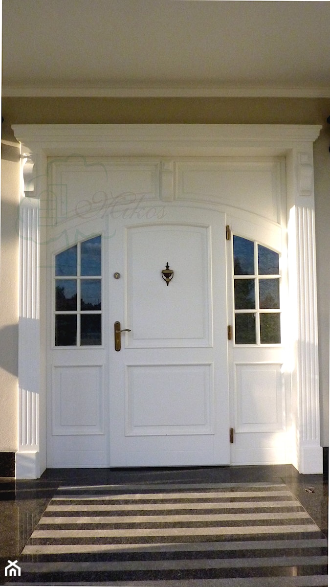 Drzwi zewnętrzne białe z dostawkami - zdjęcie od STOLARKA MIKOS