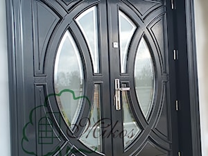 Dwuskrzydłowe drzwi zewnętrzne wysoki połysk - zdjęcie od STOLARKA MIKOS