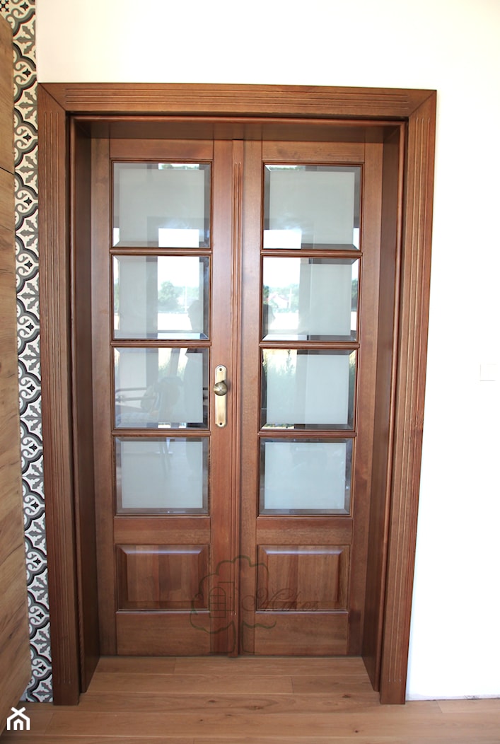 Drzwi wewnętrzne do salonu dwuskrzydłowe - zdjęcie od STOLARKA MIKOS - Homebook