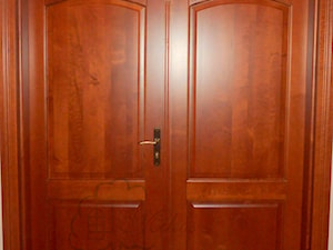 Drzwi dwuskrzydłowe pełne z naświetlem - zdjęcie od STOLARKA MIKOS