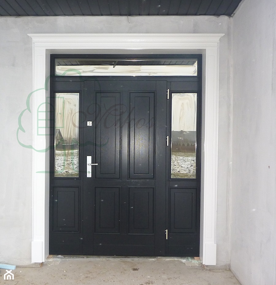 Drzwi drewniane zewnętrzne (wejściowe) dwukolor - zdjęcie od STOLARKA MIKOS