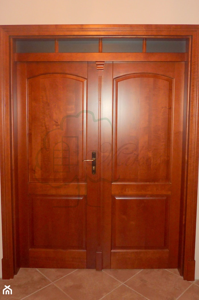 Drzwi drewniane pełne dwuskrzydłowe - zdjęcie od STOLARKA MIKOS - Homebook