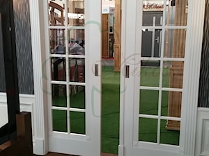 Drzwi wewnętrzne dwuskrzydłowe drewniane białe - zdjęcie od STOLARKA MIKOS