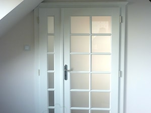 Drzwi wewnętrzne szklone z dostawką boczną otwieraną - zdjęcie od STOLARKA MIKOS
