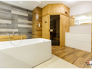 Łazienka - Średnia na poddaszu bez okna łazienka, styl nowoczesny - zdjęcie od MS-Meble Małyjurek