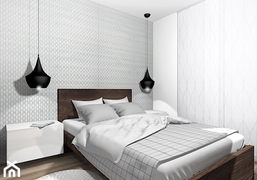 MIESZKANIE WARSZAWA NIEPODLEGŁOŚCI - Średnia biała sypialnia, styl nowoczesny - zdjęcie od Archigrafika