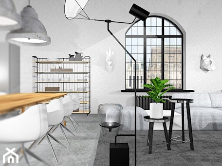 Aranżacje wnętrz - Salon: LOFT - Salon, styl industrialny - Archigrafika. Przeglądaj, dodawaj i zapisuj najlepsze zdjęcia, pomysły i inspiracje designerskie. W bazie mamy już prawie milion fotografii!