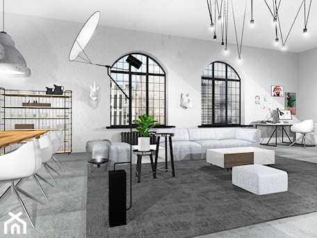 Aranżacje wnętrz - Salon: LOFT - Salon, styl industrialny - Archigrafika. Przeglądaj, dodawaj i zapisuj najlepsze zdjęcia, pomysły i inspiracje designerskie. W bazie mamy już prawie milion fotografii!