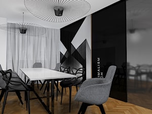 MIESZKANIE ARCHITEKTA - Średnia czarna jadalnia jako osobne pomieszczenie, styl vintage - zdjęcie od Archigrafika