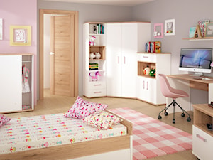 Pokój dziecka i nastolatka - Średni szary pokój dziecka dla dziecka dla nastolatka dla dziewczynki, styl nowoczesny - zdjęcie od Salony Agata