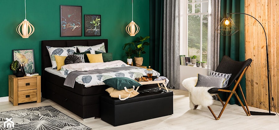 Sypialnia - Średnia zielona sypialnia, styl nowoczesny - zdjęcie od Salony Agata