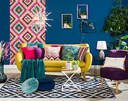 Przytulny salon - Średni niebieski turkusowy salon, styl nowoczesny - zdjęcie od Salony Agata - Homebook