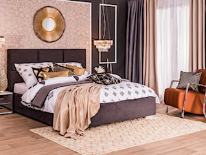 Sypialnia - Średnia czarna szara sypialnia, styl nowoczesny - zdjęcie od Salony Agata