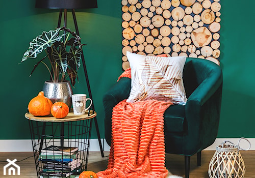 Przytulny salon - Mały zielony salon, styl nowoczesny - zdjęcie od Salony Agata