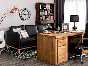 Domowe biuro - Średnie w osobnym pomieszczeniu z sofą szare biuro, styl nowoczesny - zdjęcie od Salony Agata